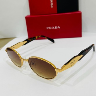 PRADA GOLD ÇERÇEVE KAHVE ŞEFFAF CAM