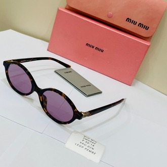 MIU LEOPAR ÇERÇEVE LİLA ŞEFFAF CAM