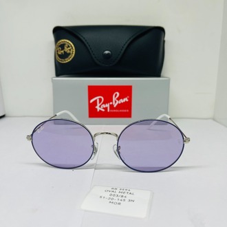 RAYBAN RB-3594 GÜMÜŞ ÇERÇEVE MOR ŞEFFAF CAM