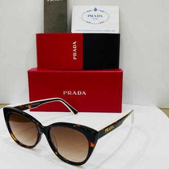 PRADA SİYAH ÇERÇEVE KAHVE ŞEFFAF CAM