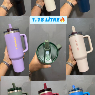 Stanley Quencher Mavi 1.18 lt Pipetli Termos Bardak