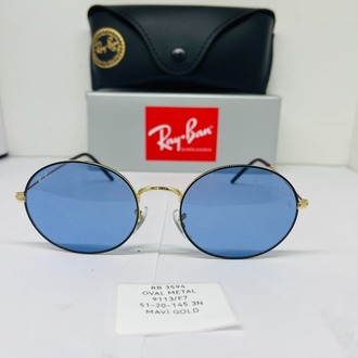RAYBAN RB-3594 GOLD ÇERÇEVE MAVİ ŞEFFAF CAM