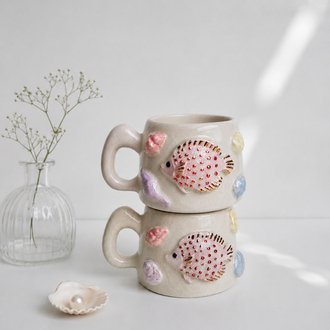 Pink Fish Mug 