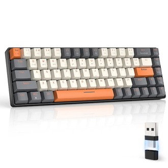K68 Kablosuz Mekanik Klavye | 68 Tuş | Bluetooth 5.0 + 2.4GHz | Hot-Swap Kırmızı Switch