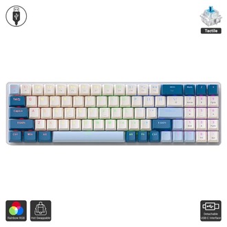 K65 Mekanik Oyun Klavyesi | 78 Tuş | RGB Aydınlatma | Hot-Swap | Sessiz Kullanım