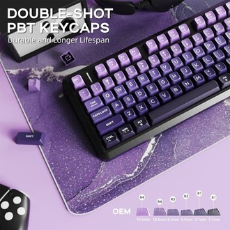 M75 Kablosuz Oyun Klavyesi | Çift Mod Bluetooth + 2.4GHz | OLED Ekran | RGB Aydınlatma