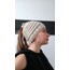 El Örgüsü Bej Boyunluk Atkı-Ponytail Beanie