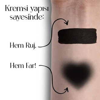 OnyxDuo Siyah Likit Mat Ruj & Far 6ml