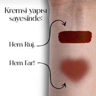 CarnelianDuo Kızıl Kahverengi (Kiremit) Likit Mat Ruj & Far 6ml