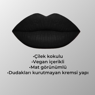 OnyxDuo Siyah Likit Mat Ruj & Far 6ml
