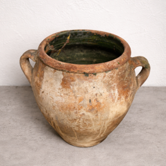 Antik Görünümlü El Yapımı Terracotta Amfora |Otantik Akdeniz Dekoru | Toprak Küp