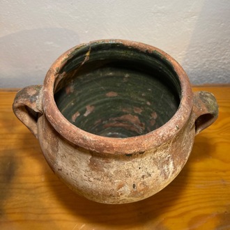 Antik Görünümlü El Yapımı Terracotta Amfora |Otantik Akdeniz Dekoru | Toprak Küp