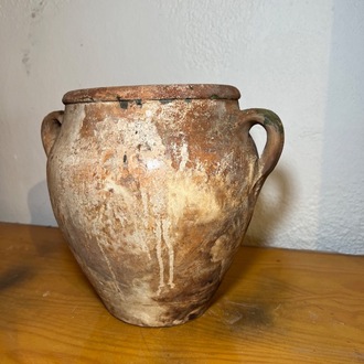 Antik Görünümlü El Yapımı Terracotta Amfora |Otantik Akdeniz Dekoru | Toprak Küp