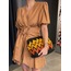 XL Rainbow Clutch Caramel