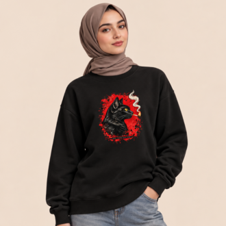 BLACK CAT — Premium Oversize Sweatshirt