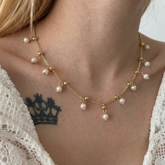 Xupink VIP 14K Dorikalı İnci Sallantılı Kolye