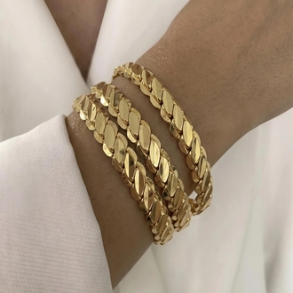 Altın Kaplama 22Ayar Adana Duble Burma Bilezik