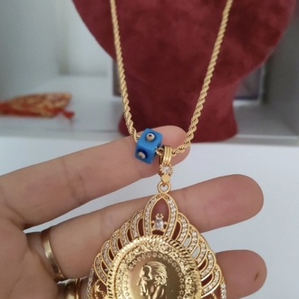 22AYAR ÇEYREKLI ZİNCİR 60CM KOLYE