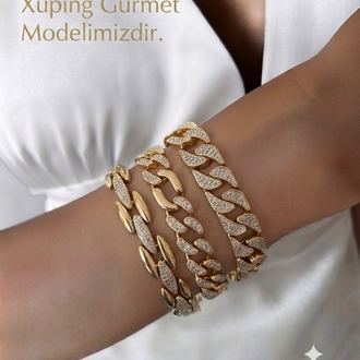 Xupink VIP 14K Yatay Model Gurmet Bileklik

