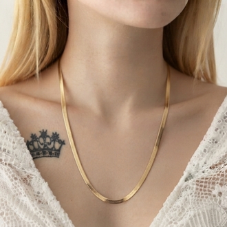 Xupink Vip 14 K Italyan Yassı Kolye 