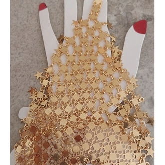 Pullu ve Yıldız Detaylı Gold Şahmaran