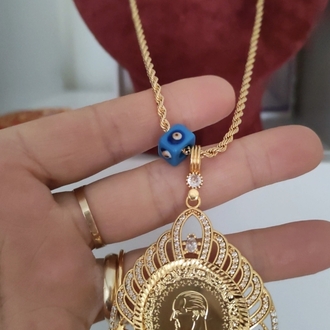 22AYAR ÇEYREKLI ZİNCİR 60CM KOLYE