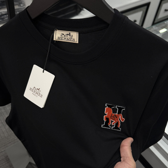 Hermes Premium İthal Logo Yeni Sezon Tişört %100 Cotton 