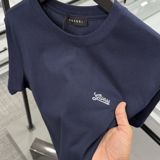 Guess Premium Basic Yeni Sezon Mağaza Modeli Tişört %100 Cotton Lacivert