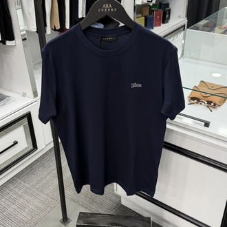 Guess Premium Basic Yeni Sezon Mağaza Modeli Tişört %100 Cotton Lacivert