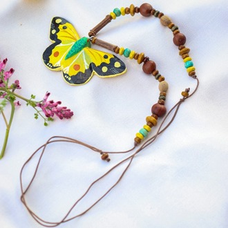 Sarı Azamet Kelebeği KOLYE (Colias croceus)