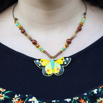 Sarı Azamet Kelebeği KOLYE (Colias croceus)