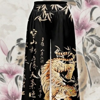 Sivri Diş Kaplan Kimono Pantolon