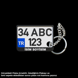 Kişiye Özel Motor Plaka Anahtarlık