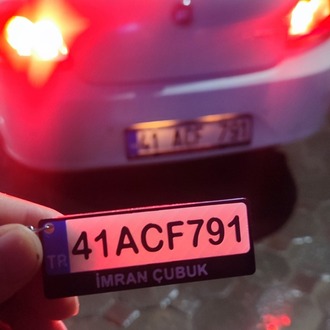3D Fosforlu Plakalı Anahtarlık