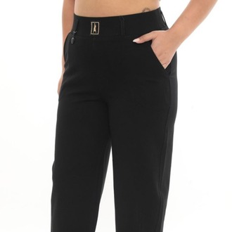 Büyük Beden Mom Fit Paça Taş Detaylı Kadın Pantolon