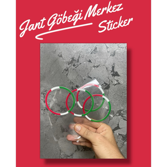 İtalyan Bayraklı Jant Merkez Sticker