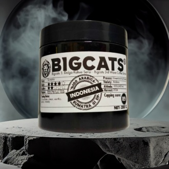 Bigcats Endonezya Sumatra Mandheling Double Picked Çekirdek Kahve 200 g