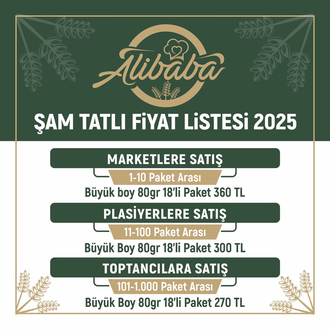 Alibaba Şam Tatlı 80gr Büyük Boy - 1 Paketlik Deneme Ürünü