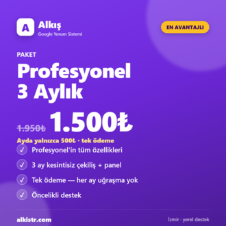 Alkış Profesyonel — 3 Aylık Paket