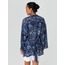 Alleggria Paula Siyah Zemin İndigo Çiçek Baskı Kimono E64804