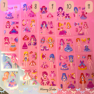 38 cm şeffaf giydirme Sticker seti