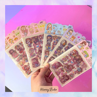 Color Girls Şeffaf Sticker seti 