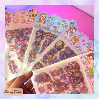 Color Girls Şeffaf Sticker seti 