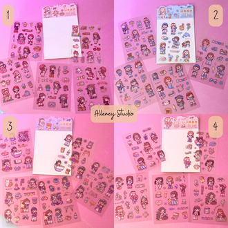 Color Girls Şeffaf Sticker seti 