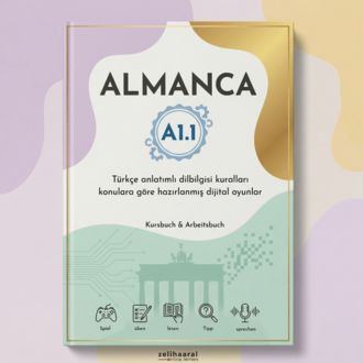 Almanca A1.1 Dijital Kitabı (136 Sayfa) | Konu Anlatımı + Alıştırma + Dijital Oyun