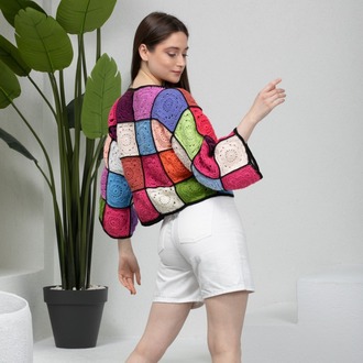 Patchwork Örgü Kazak