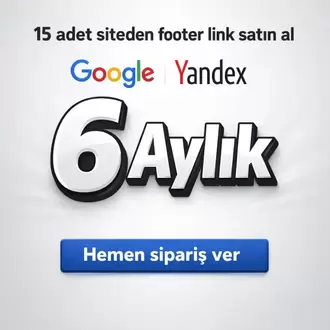 Footer Link Satışı : DA Yüksek 15 Adet Site 6 AYLIK
