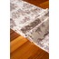Kahverengi Püsküllü, İngiliz Köylüler Desen 40x140cm Runner