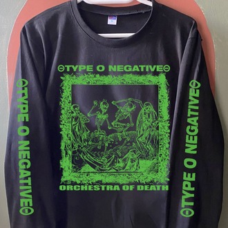 Type O Negative - Orchestra of Death - GREEN PRINT - LONG SLEEVE Tshirt #gothic #metal