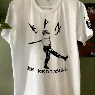 Peste Noire - Be Medieval - Beyaz Tshirt (Arka, Kol baskı opsiyonel) (Black Metal)